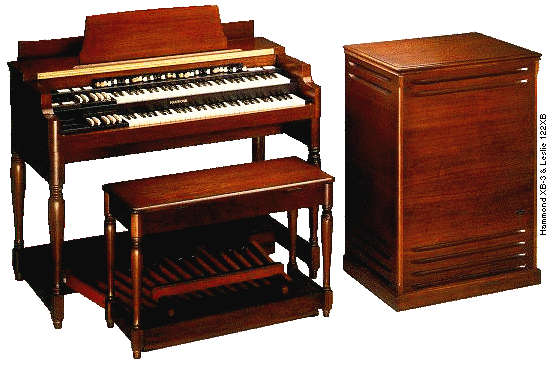 The B3's AC signal created a pop sound with each keystroke, which rotating Leslie speakers were designed to smooth out. The tremelo effect added to the Hammond sound.