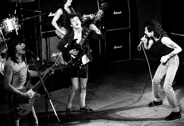 AC/DC on the 1977 tour.
